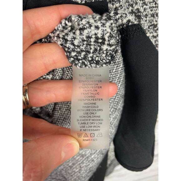 Two by Vince Camuto Sweater Mixed Media 3X Gray Layered Minimalist Career Office - Picture 5 of 8